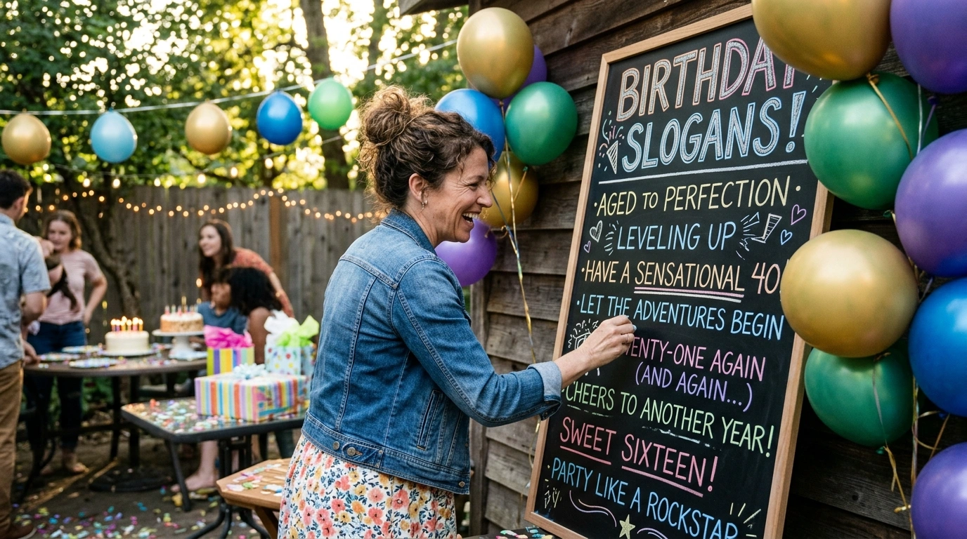 Short Birthday Slogan Ideas